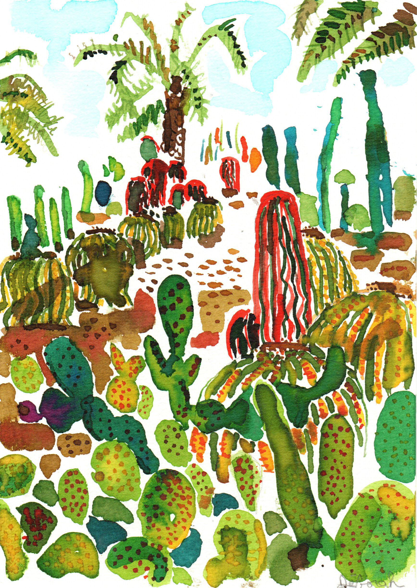 vendu - Dessin "cactus mix" – Image 2