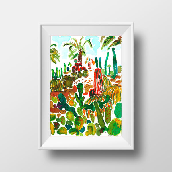 vendu - Dessin "cactus mix"