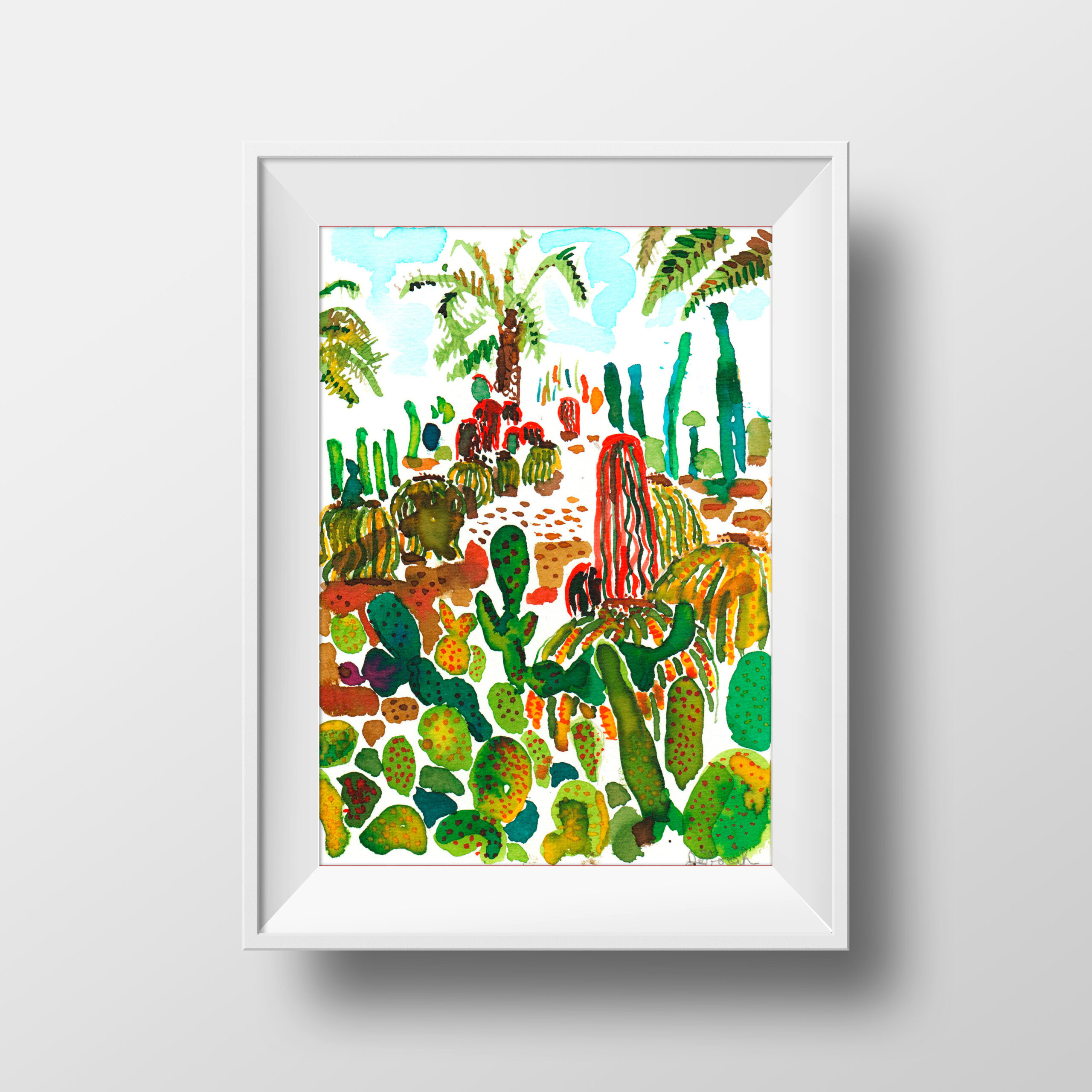 vendu - Dessin "cactus mix"