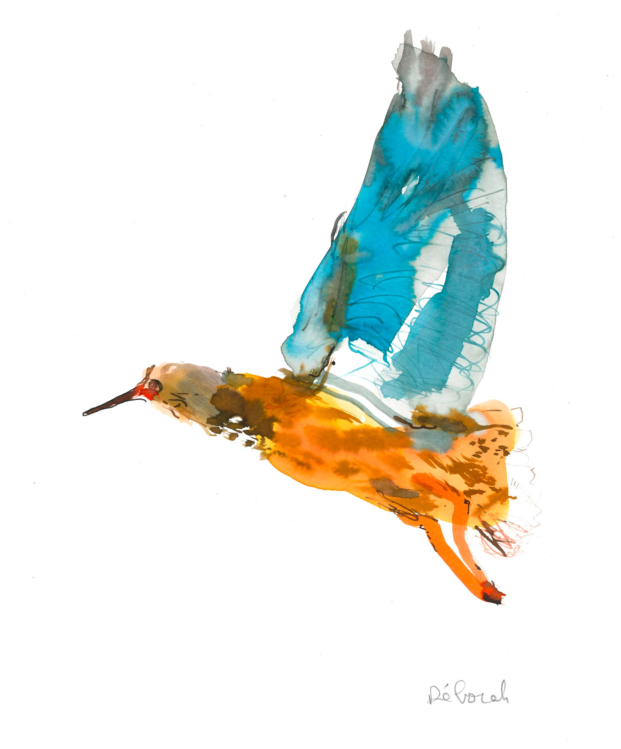 "L'oiseau bleu" impression format A3 – Image 3