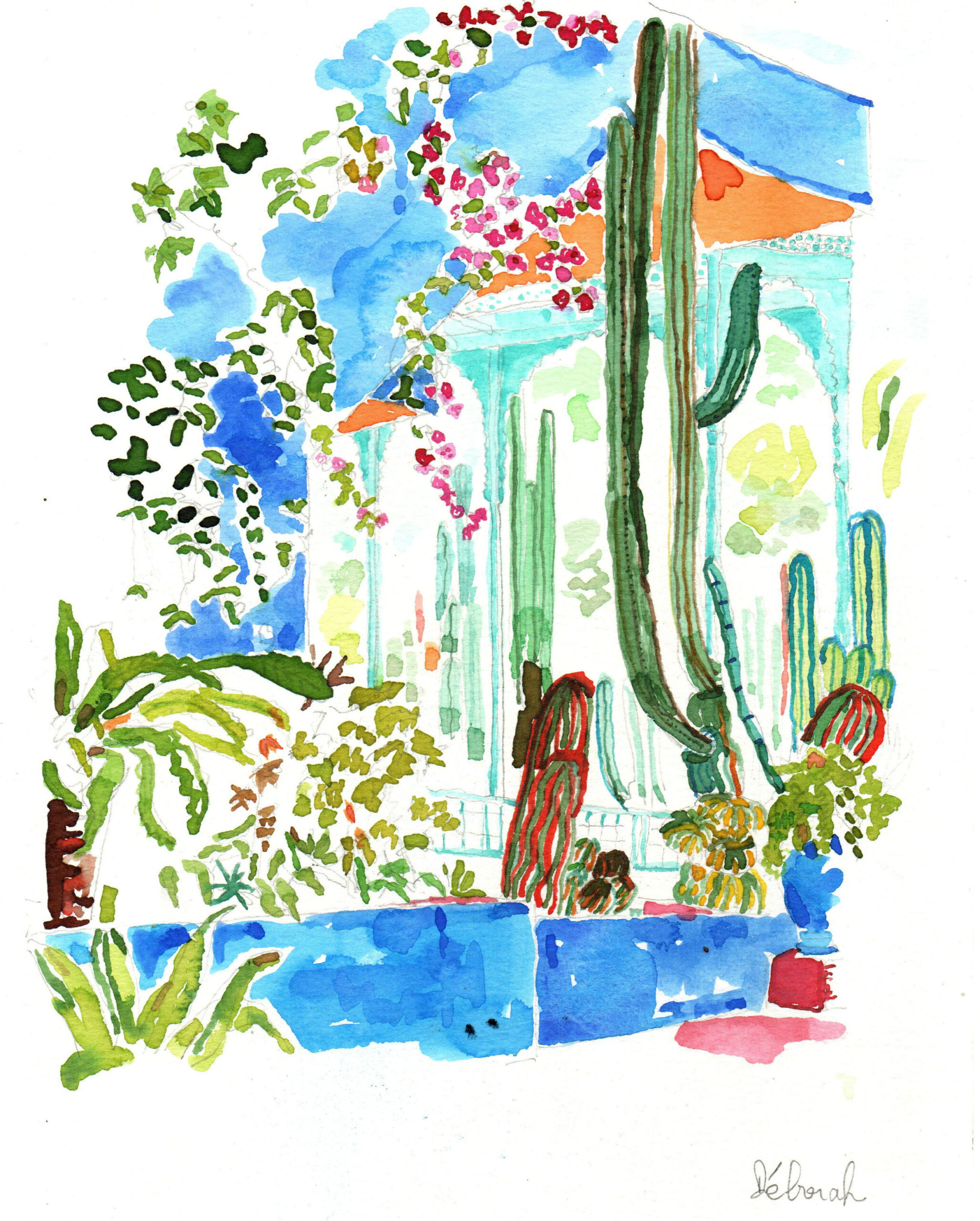vendu - Dessin "jardin Majorelle" – Image 2