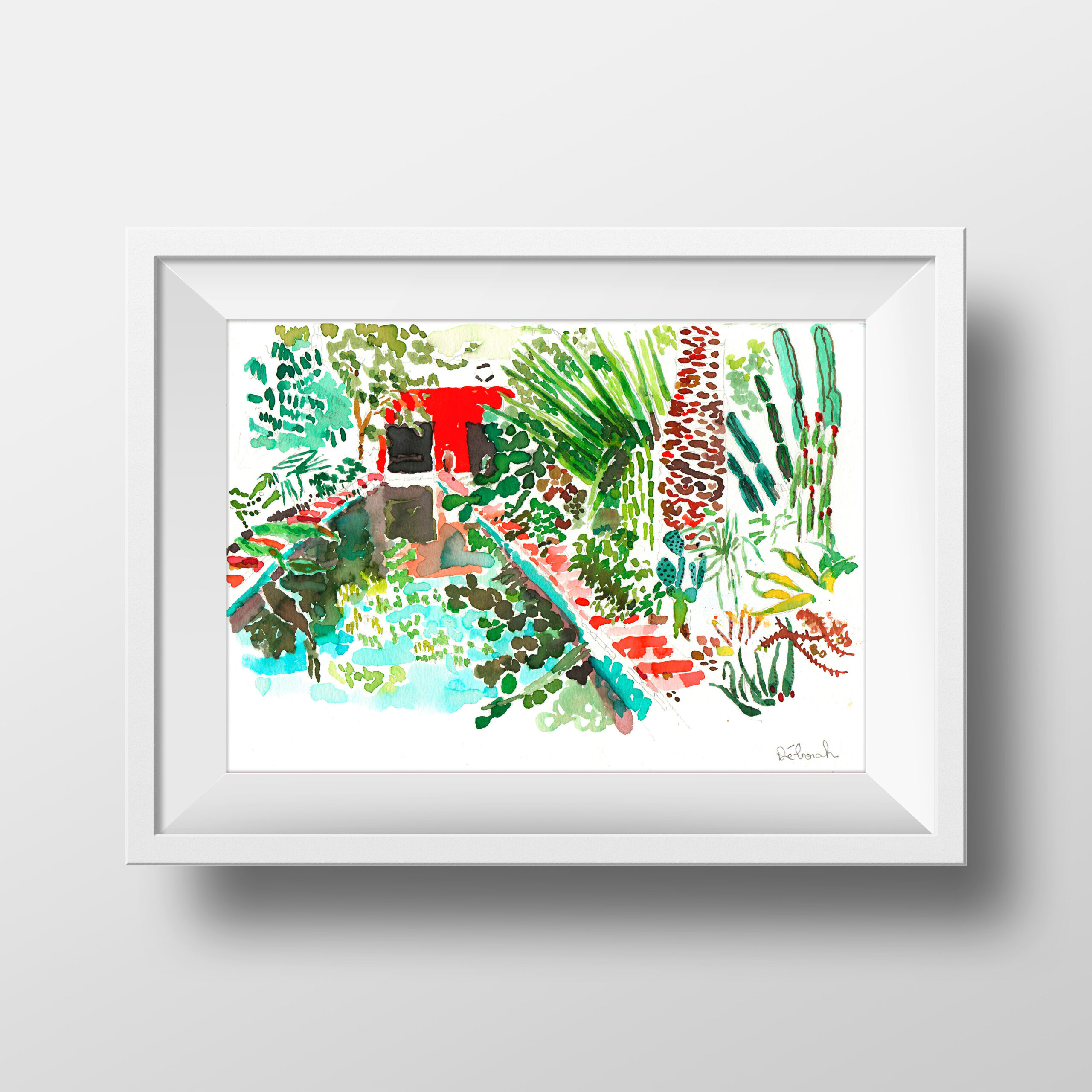 Dessin "cactus à la piscine"