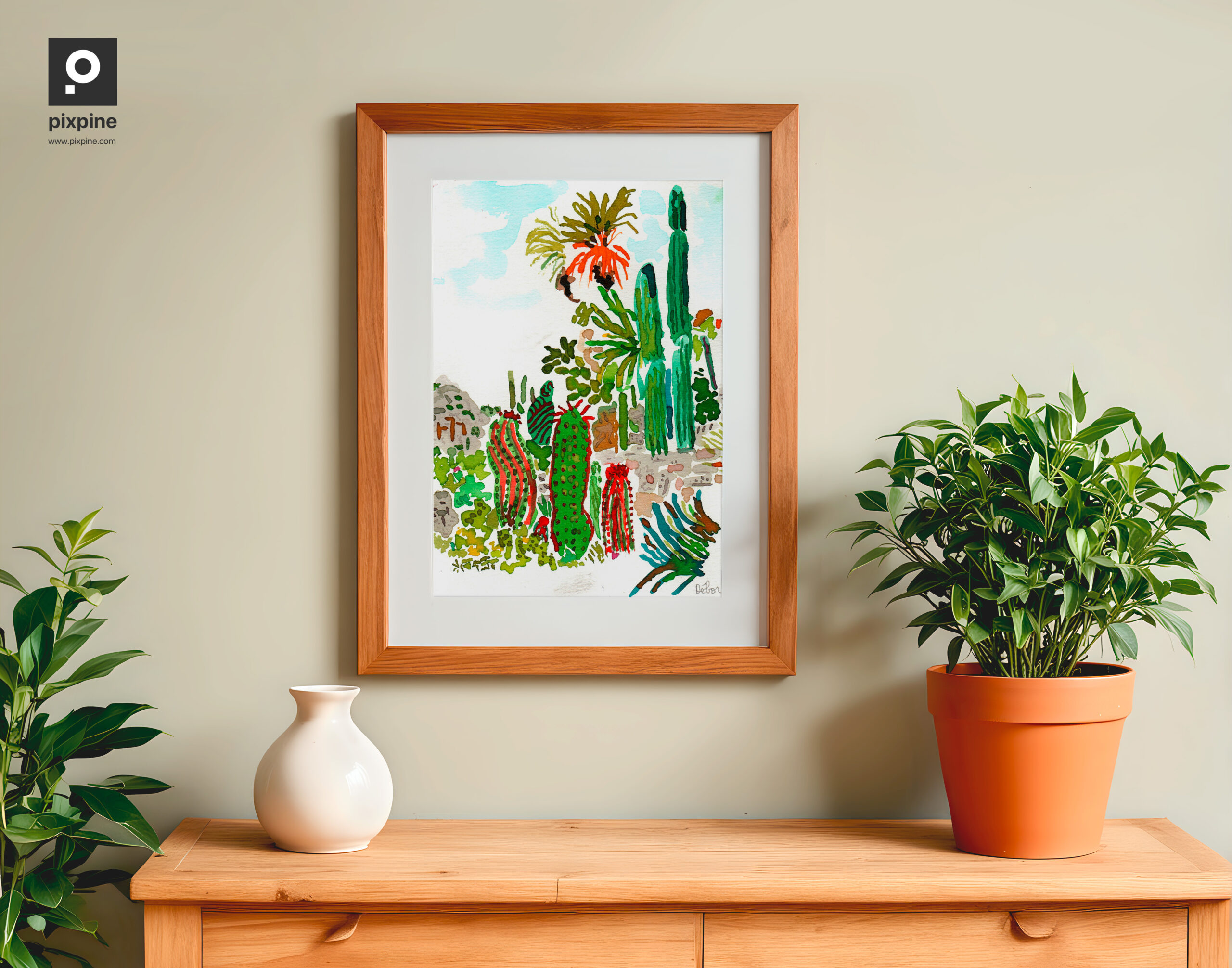 Dessin "cactus en robe " – Image 3