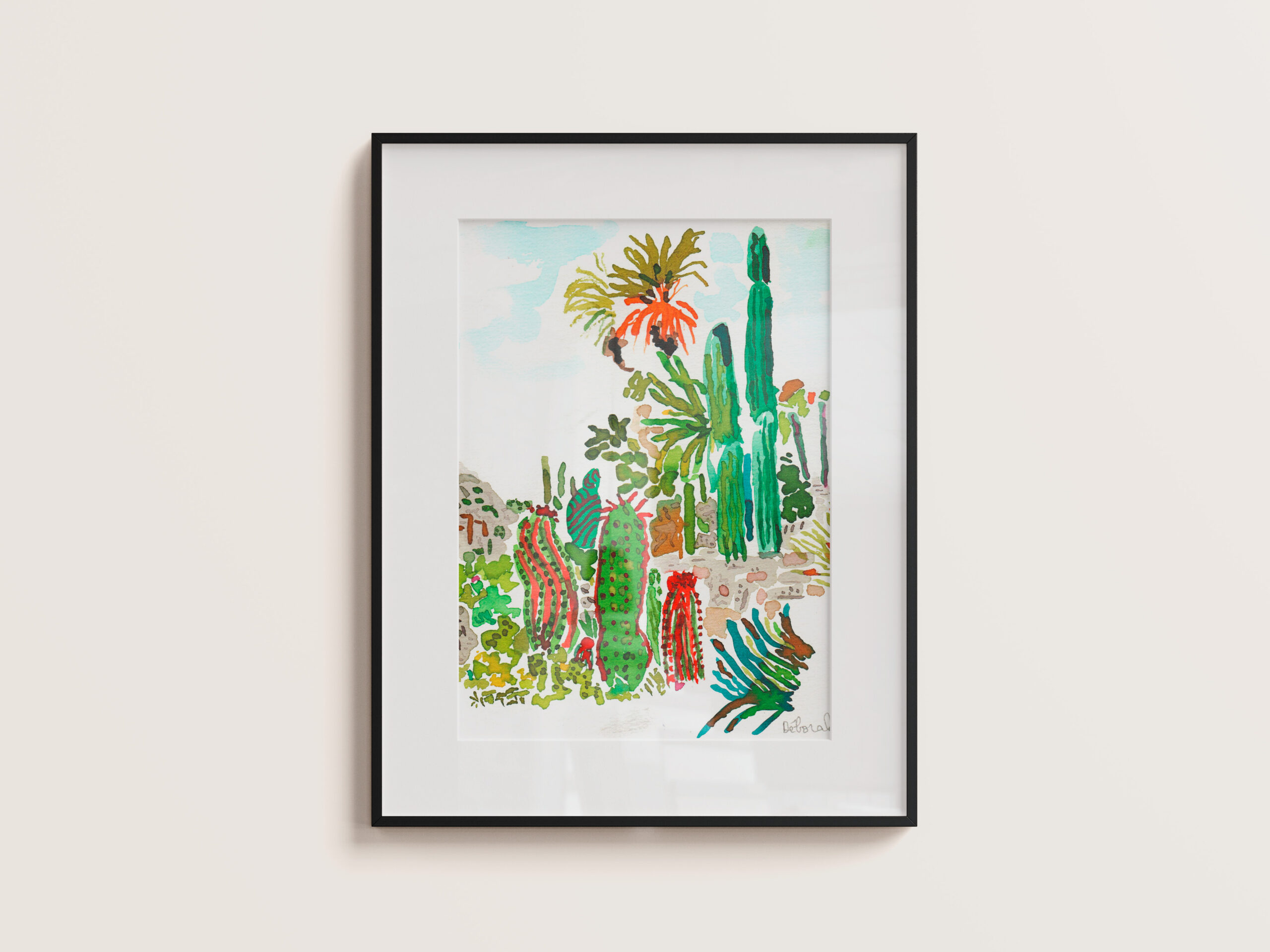 Dessin "cactus en robe "