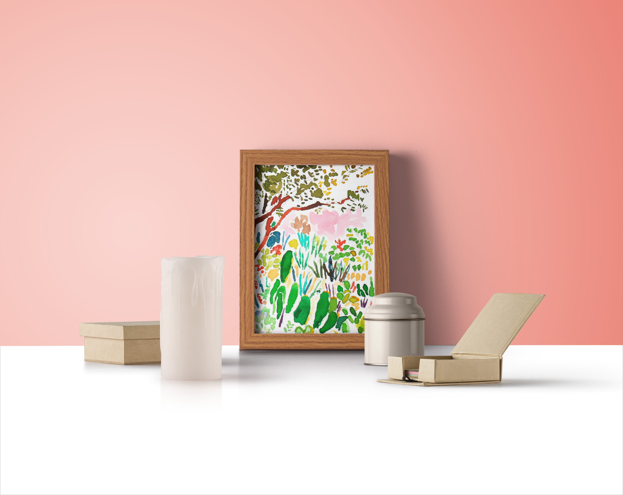 Dessin "petit cactus rose" – Image 3