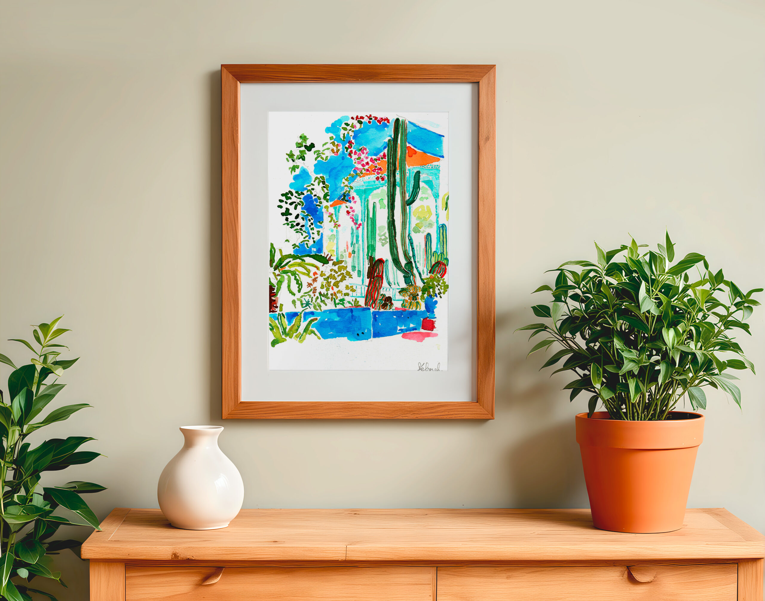 vendu - Dessin "jardin Majorelle" – Image 3