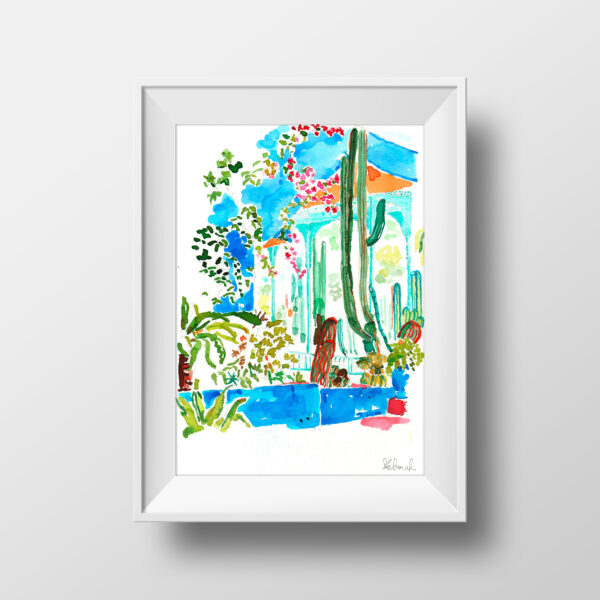 vendu - Dessin "jardin Majorelle"