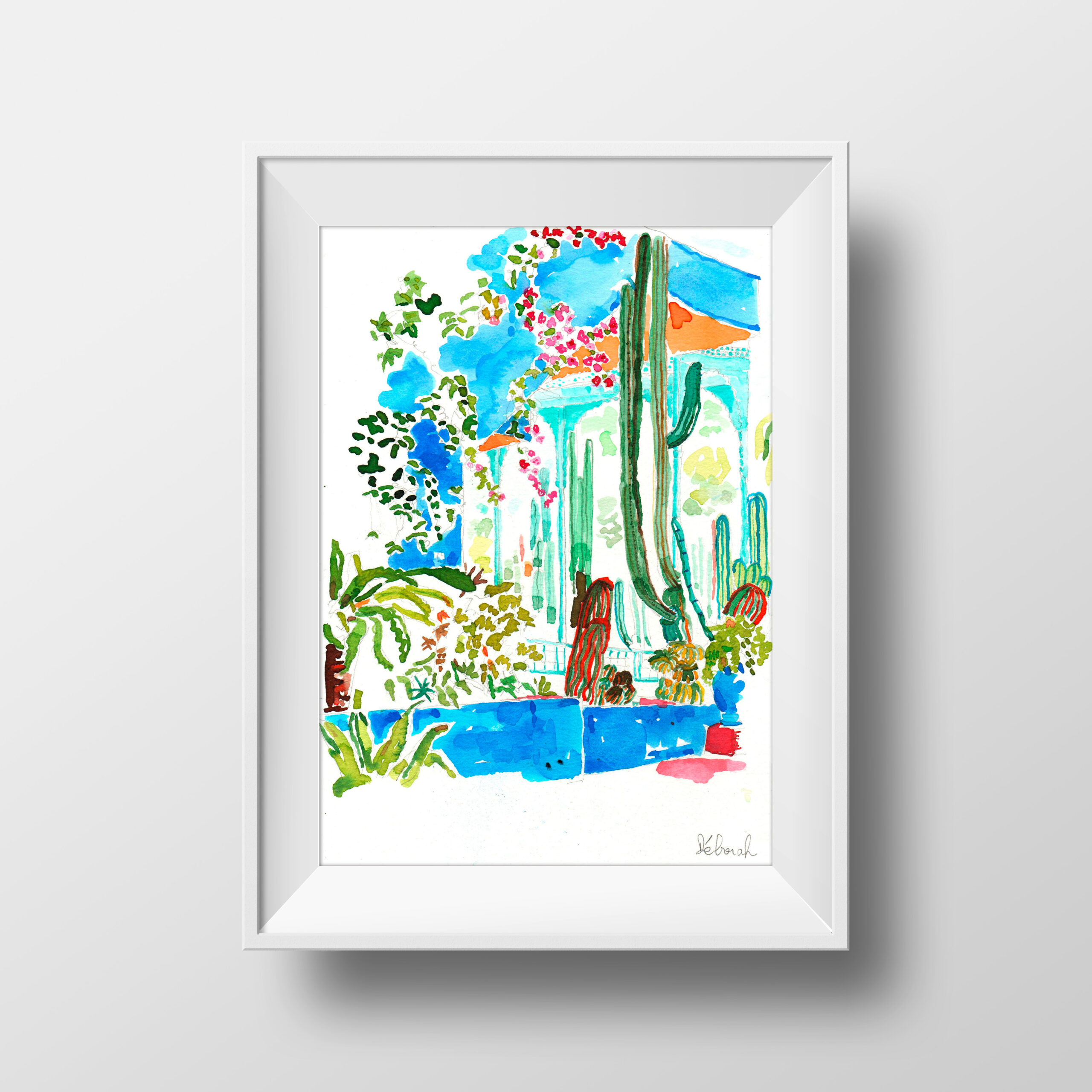 vendu - Dessin "jardin Majorelle"