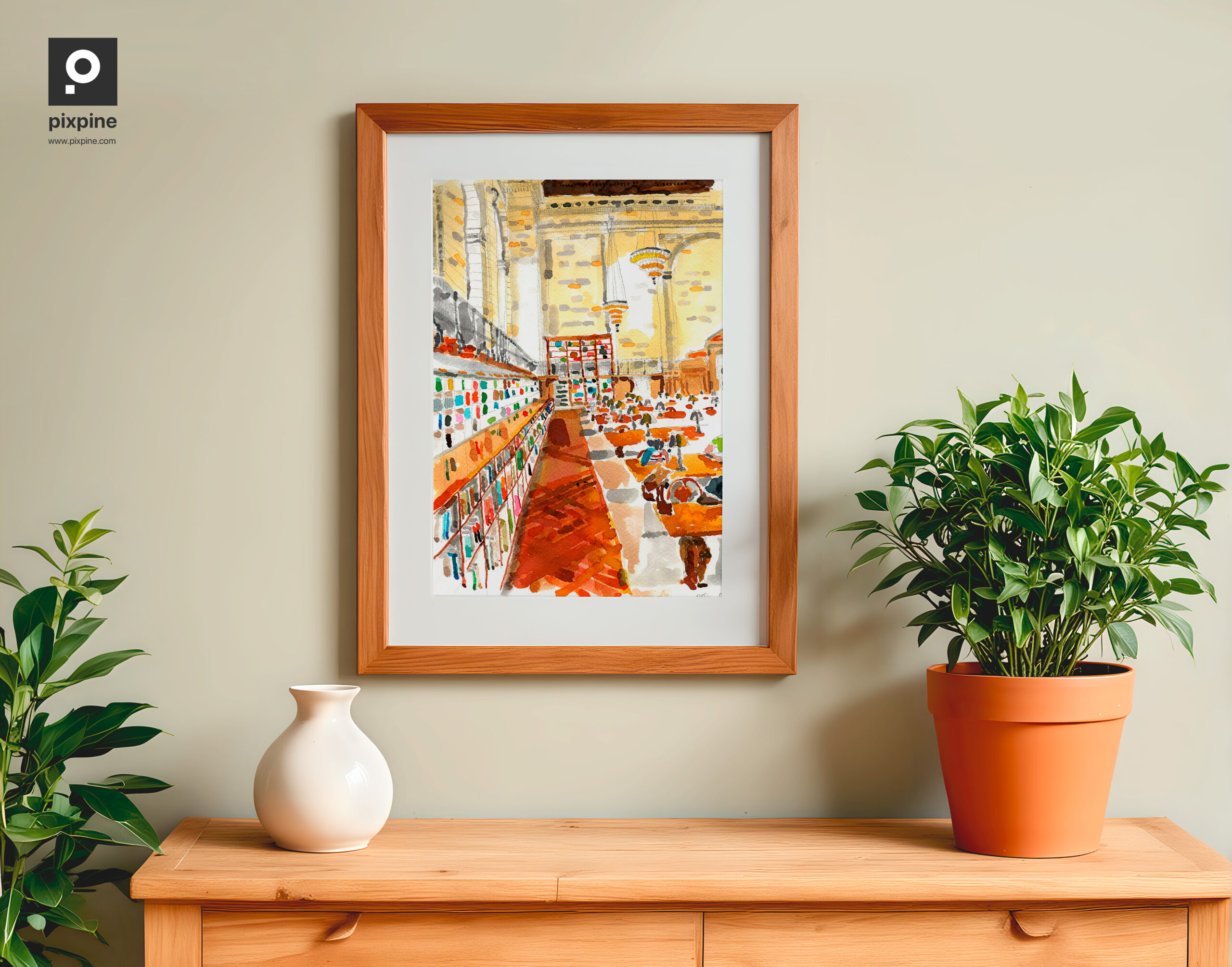 vendu - Dessin "New York Public Library"