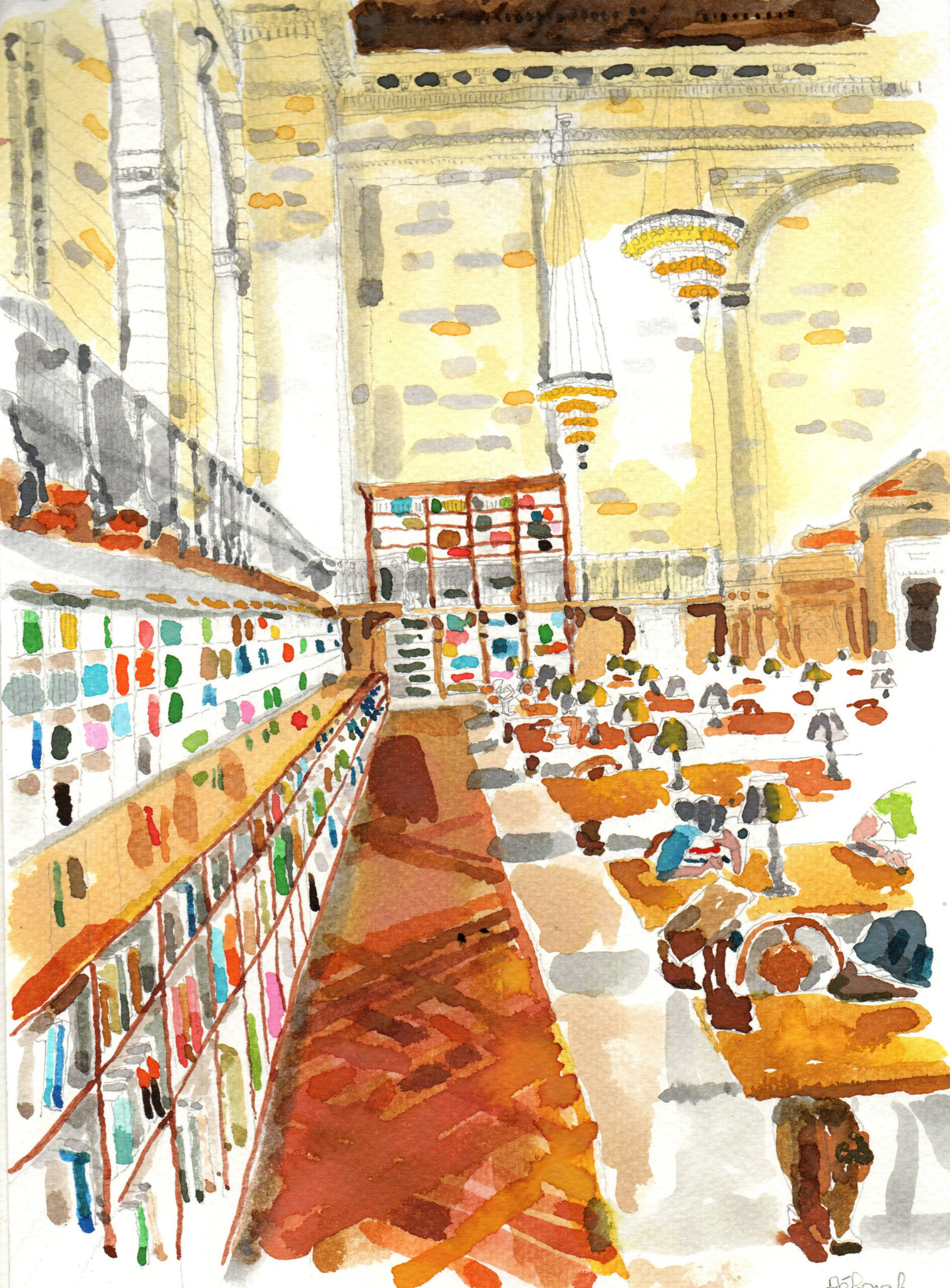 vendu - Dessin "New York Public Library" – Image 2