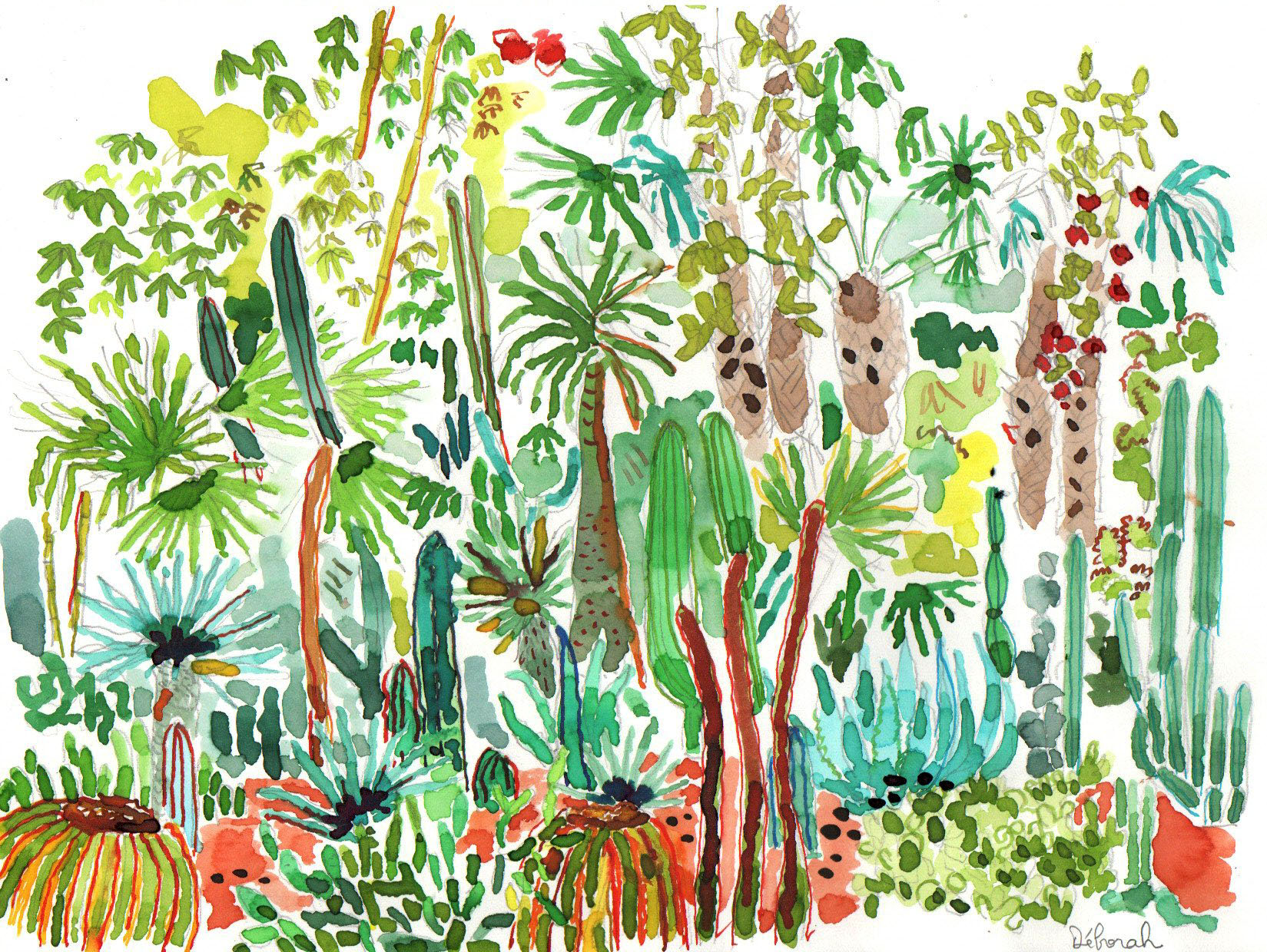 “Cactus orgie” impression format A3 – Image 2