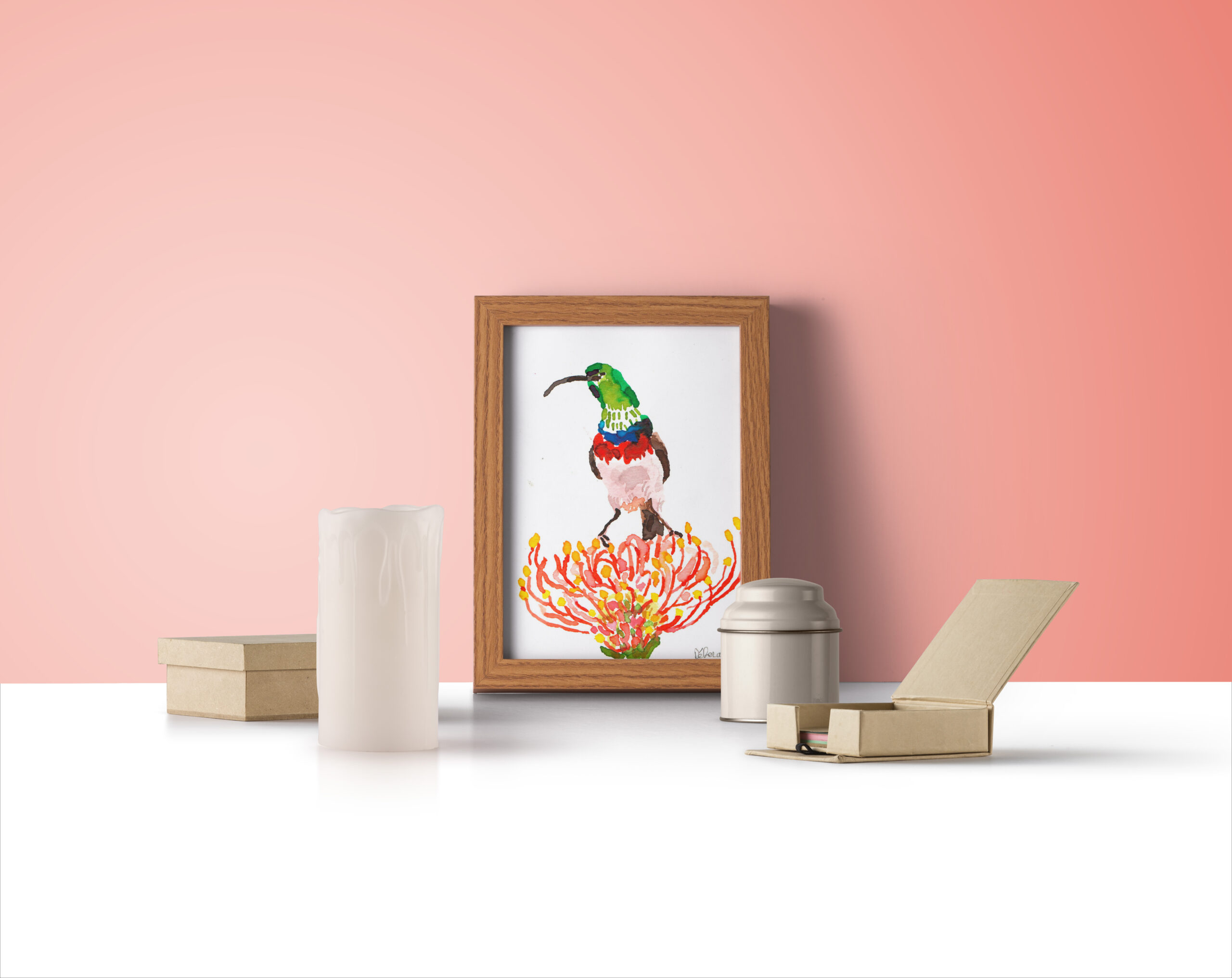 vendu - Dessin "colibri perché"