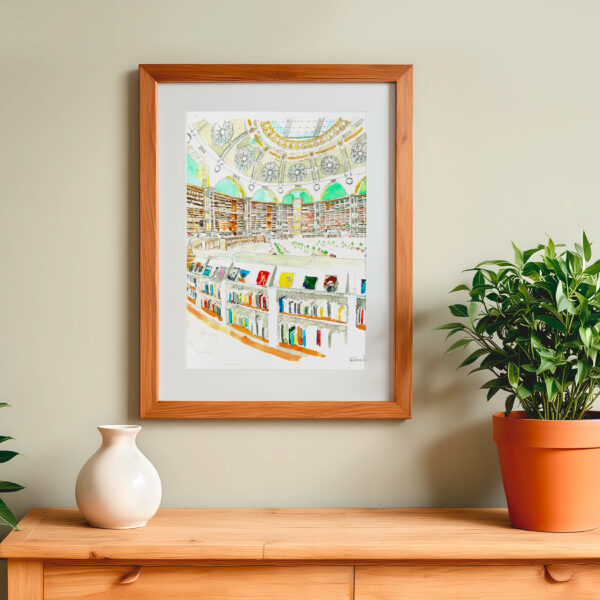 dessin "BnF - salle ovale"