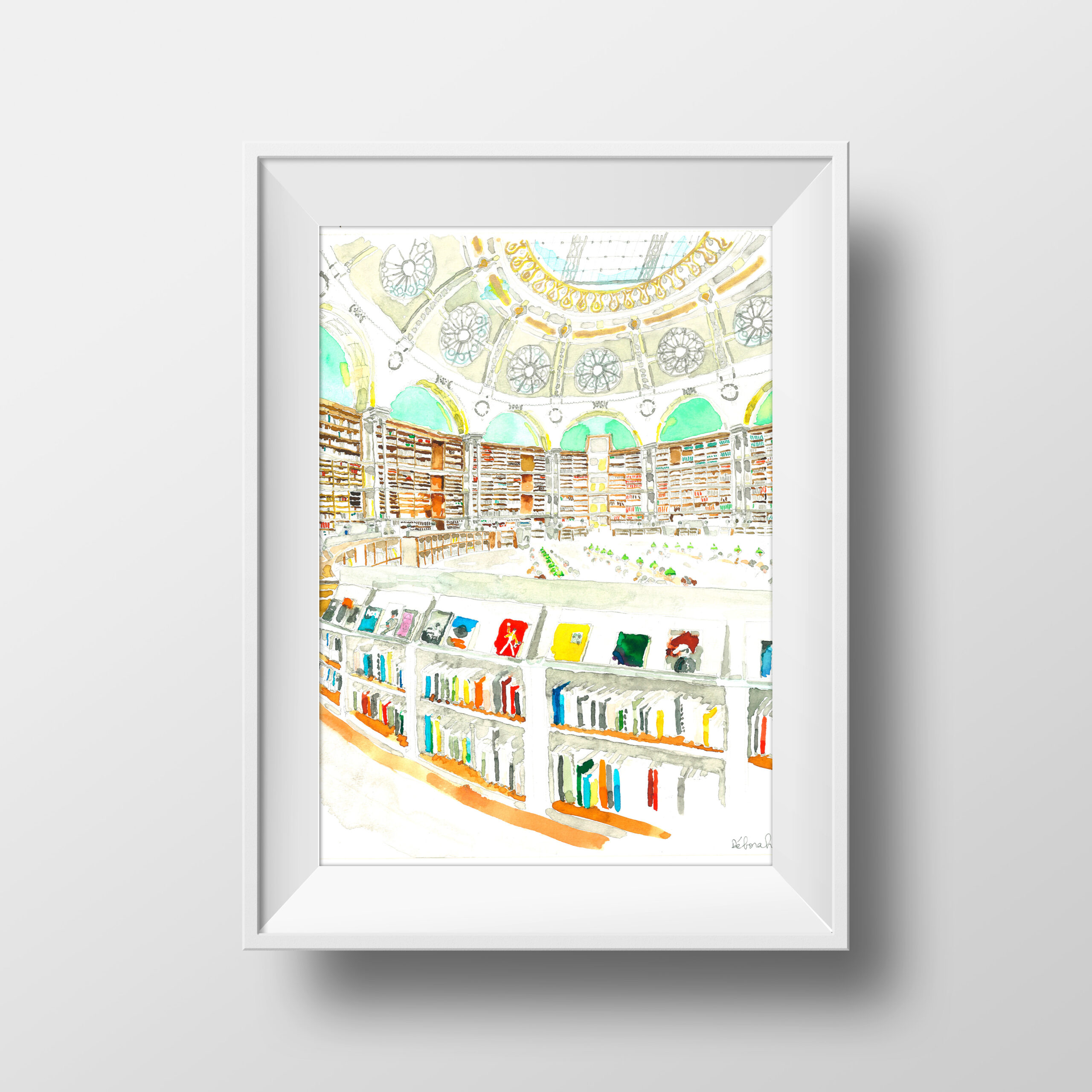 dessin "BnF - salle ovale" – Image 3