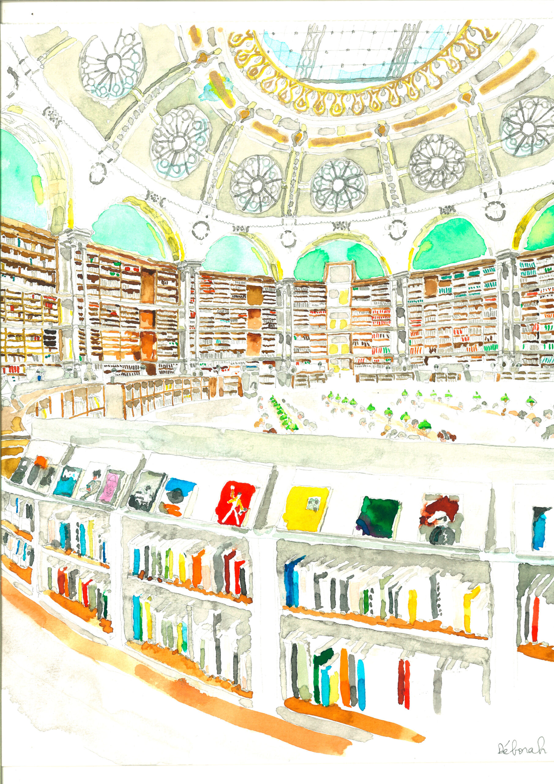 dessin "BnF - salle ovale" – Image 2
