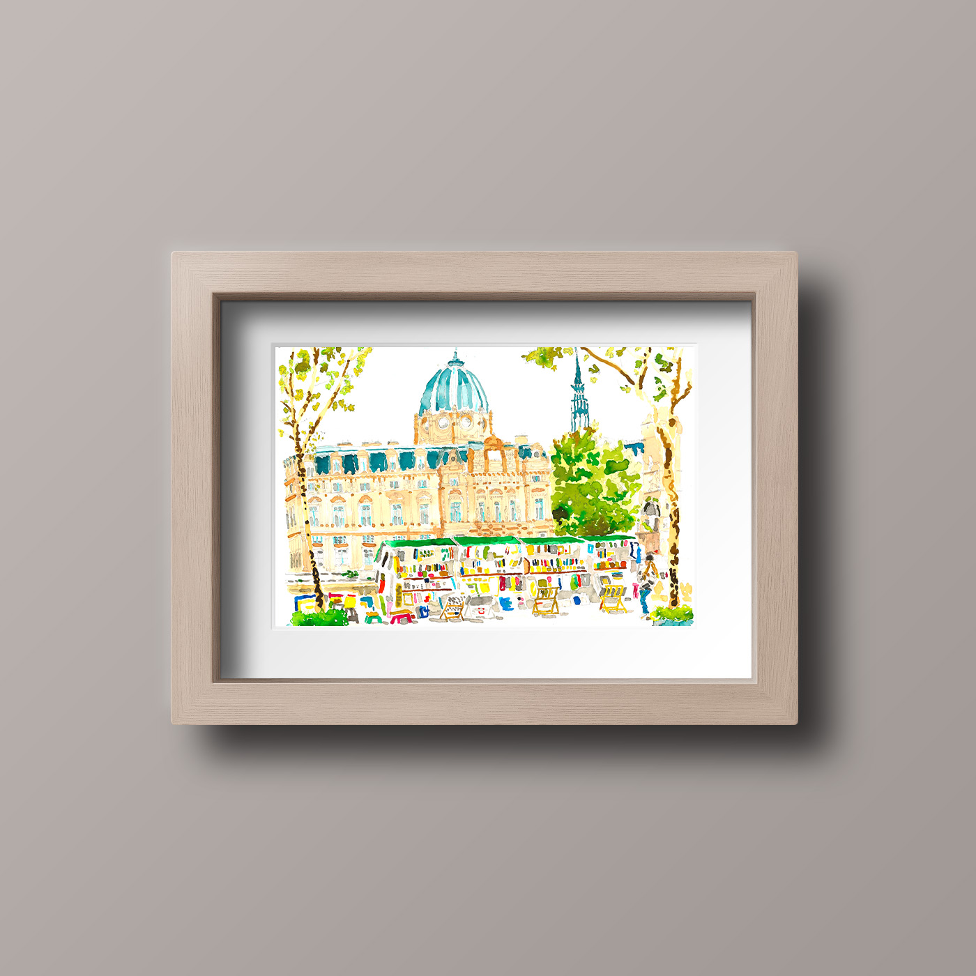 Dessin " bouquinistes"