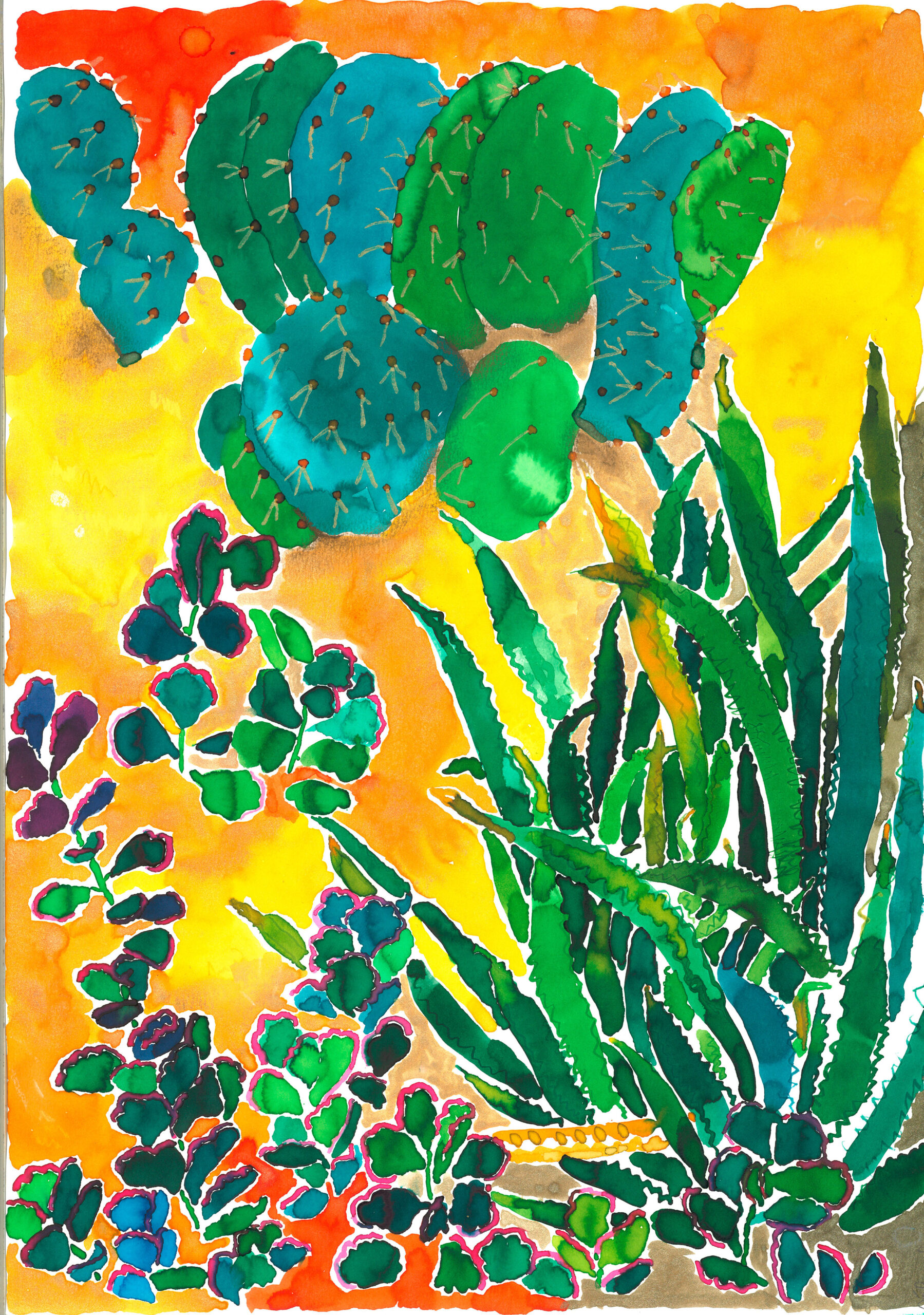 dessin "cactus, feu" – Image 2