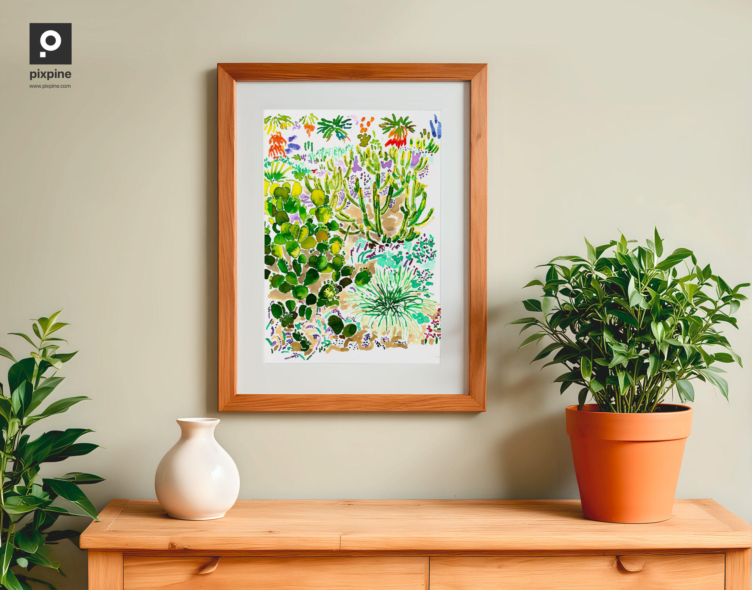 dessin "cactus sabra"