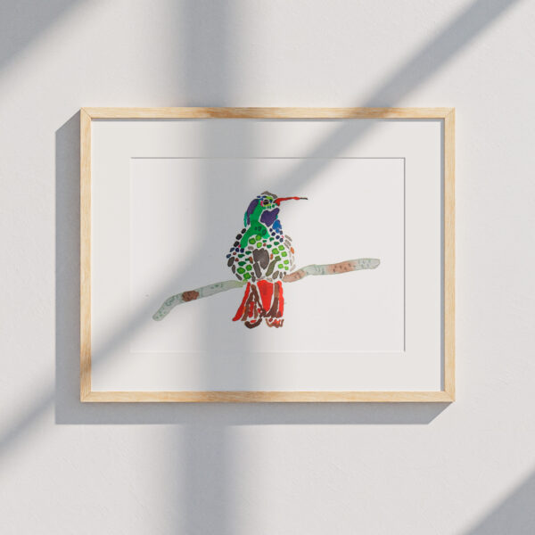 Dessin "colibri mosaïque"