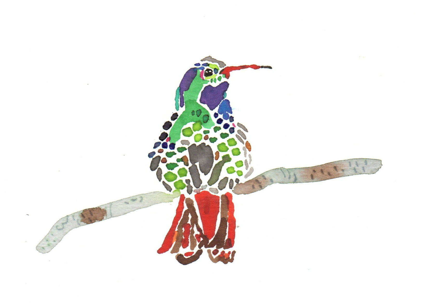Dessin "colibri mosaïque" – Image 2
