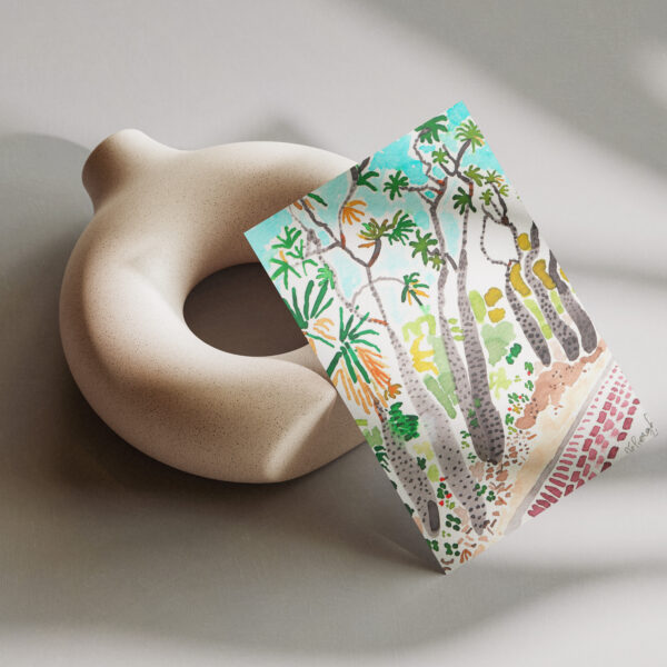 Dessin "sept arbres à ein gedi"