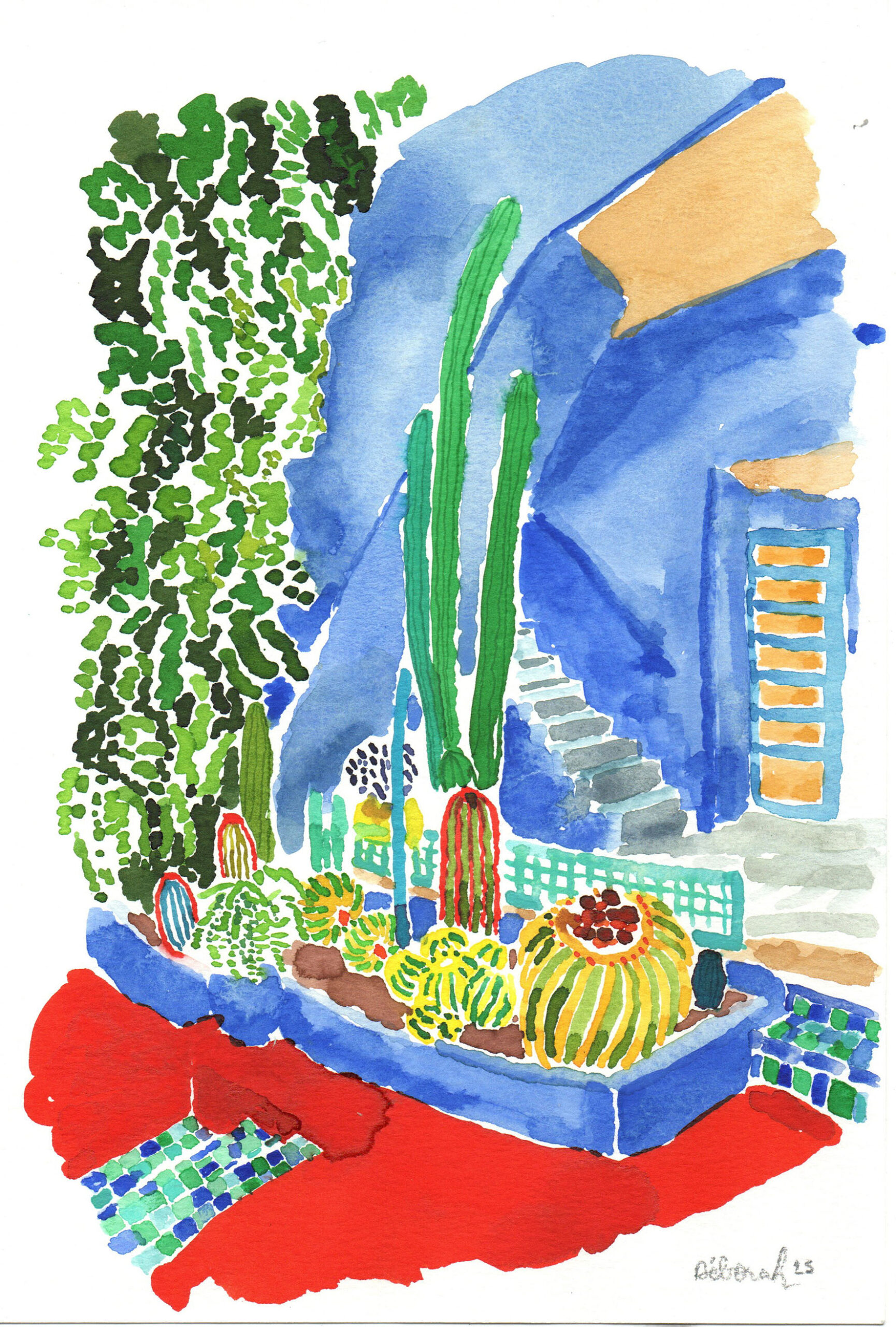 Dessin "jardin majorelle et sa maison" – Image 3